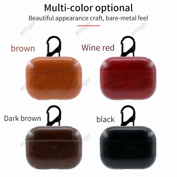 for airpods pro 3 2 1 earphone case pu leather classic solid color air pods headphone shell protective cover anti-drop with anti-lost metal
for airpods pro 3 2 1 earphone case pu leather classic solid color air pods headphone shell protective cover anti-drop with anti-lost metal