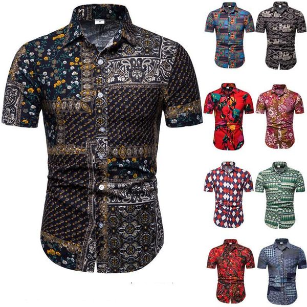 men's casual shirts 2021 fashion mens shirt slim fit summer short sleeve hawaiian male turn-down collar vintage printing clothing, White;black
men's casual shirts 2021 fashion mens shirt slim fit summer short sleeve hawaiian male turn-down collar vintage printing clothing, White;black