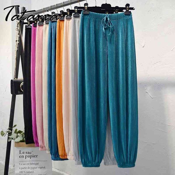 summer pleated ice silk pants women wide leg high waist loose casual knee-length soft comfort trousers female bloomers 210514, Black;white
summer pleated ice silk pants women wide leg high waist loose casual knee-length soft comfort trousers female bloomers 210514, Black;white