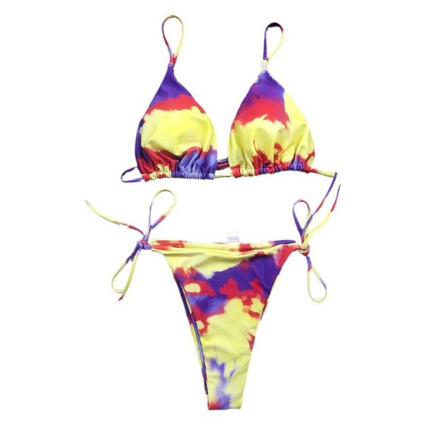 one-piece suits women brazilian bikini set tie-dye string triangle swimsuit side tie beachwear
one-piece suits women brazilian bikini set tie-dye string triangle swimsuit side tie beachwear