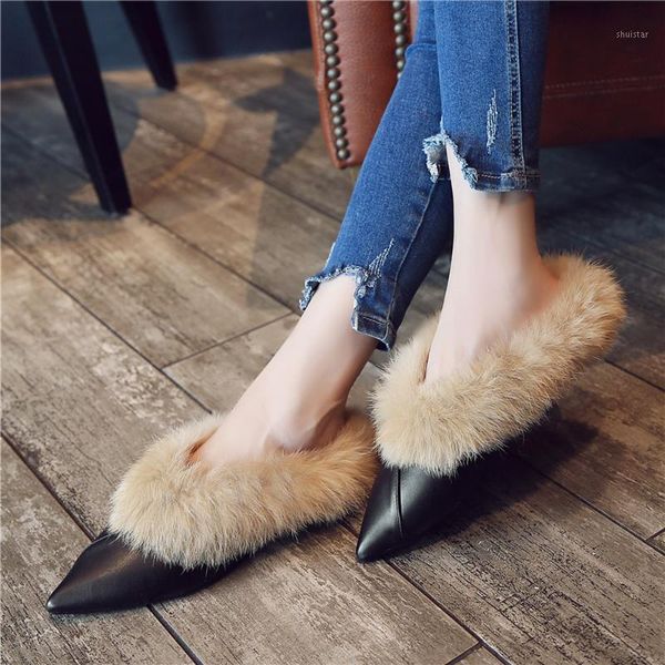 womens pointy toe real fur mules genuine leather slippers slides warm winter low heel shoes 2021 black luxury1
womens pointy toe real fur mules genuine leather slippers slides warm winter low heel shoes 2021 black luxury1