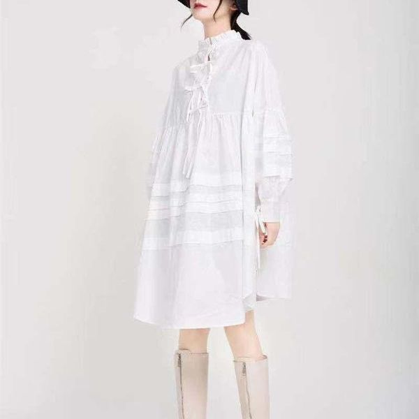 casual dresses autumn 2021 ladies dress temperament lotus leaf stand collar lace puff sleeve fashion shirt skirt woman clothing we437, Black;gray
casual dresses autumn 2021 ladies dress temperament lotus leaf stand collar lace puff sleeve fashion shirt skirt woman clothing we437, Black;gray