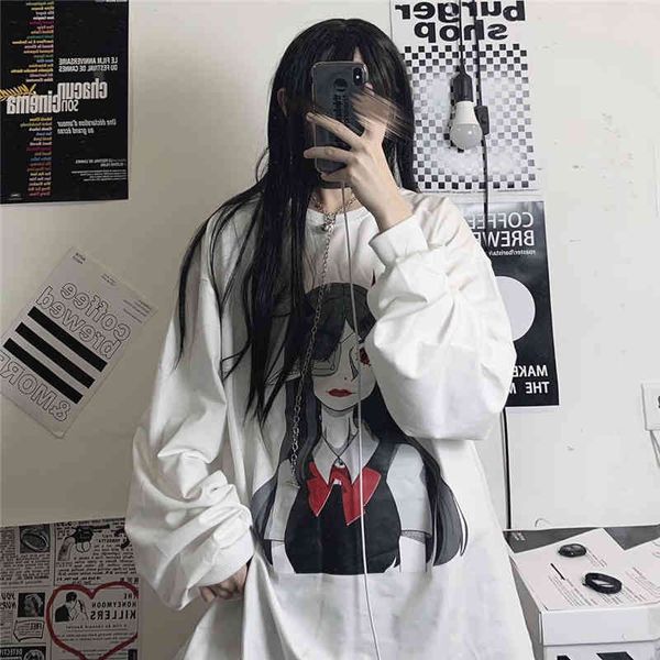 women hoodie spring and autumn new style loose long-sleeved cartoon white sweatshirt, Black
women hoodie spring and autumn new style loose long-sleeved cartoon white sweatshirt, Black