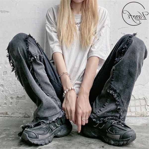 women's jeans fashions highwaisted breech retro-hip hop women's es loose and thin legged broad-legged brem pants for female y2k i4, Blue
women's jeans fashions highwaisted breech retro-hip hop women's es loose and thin legged broad-legged brem pants for female y2k i4, Blue