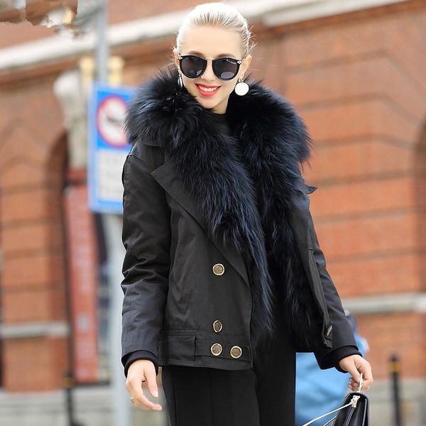 women's fur & faux parka real coat natural raccoon collar down jacket women clothes 2021 winter warm parkas abrigo mujer y3175, Black
women's fur & faux parka real coat natural raccoon collar down jacket women clothes 2021 winter warm parkas abrigo mujer y3175, Black