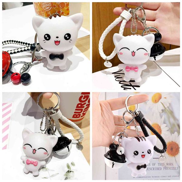 fine key chain cartoon cute cat big face sister brother couple car vinyl doll pendant, Silver
fine key chain cartoon cute cat big face sister brother couple car vinyl doll pendant, Silver