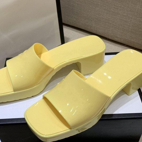 ladies rubber slippers thick heel square toe slippers high heeled jelly women s heel height 5 5cm water table height 2 5cm environmental, Black
ladies rubber slippers thick heel square toe slippers high heeled jelly women s heel height 5 5cm water table height 2 5cm environmental, Black