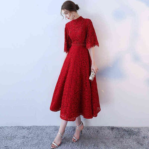 prom luxury boutique occasion dresses large bridal toast 2021 spring / summer medium length slim red engagement lace evening, Black
prom luxury boutique occasion dresses large bridal toast 2021 spring / summer medium length slim red engagement lace evening, Black