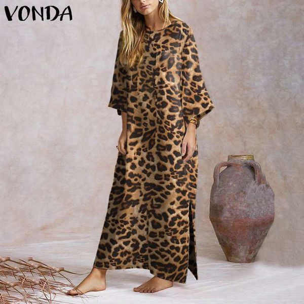 women's blouses & shirts 2021 vonda stylish printed leopard dress spring sundress long sleeve maxi dresses vestidos female loose b, White
women's blouses & shirts 2021 vonda stylish printed leopard dress spring sundress long sleeve maxi dresses vestidos female loose b, White