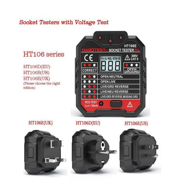 smart power plugs digital display socket tester plug polarity phase check detector voltage test practical multi-function electroscope electr
smart power plugs digital display socket tester plug polarity phase check detector voltage test practical multi-function electroscope electr