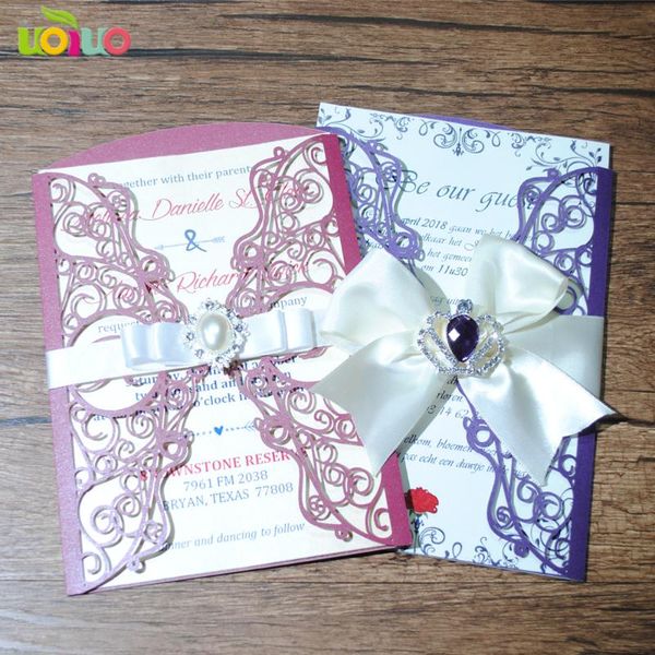 greeting cards diy 25set customize inc192 laser cut wedding invitation card purple,tied bow white,brooch rhinestone,printing card,envelope s
greeting cards diy 25set customize inc192 laser cut wedding invitation card purple,tied bow white,brooch rhinestone,printing card,envelope s