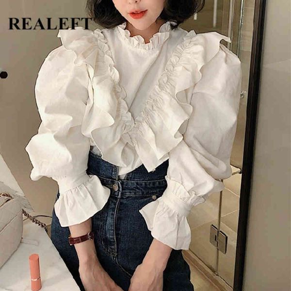arrival women's blouse korean style elegant vintage bubble sleeves stand collar casual ladies female 210428, White
arrival women's blouse korean style elegant vintage bubble sleeves stand collar casual ladies female 210428, White