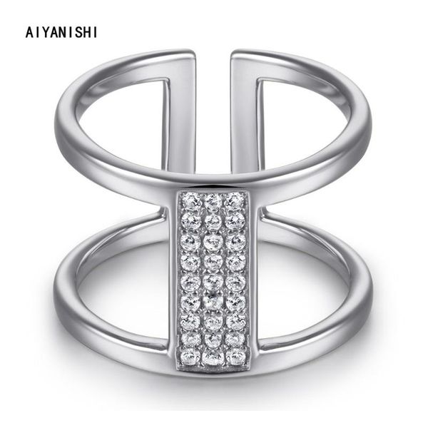 cluster rings aiyanishi lovers open female promise ring 925 sterling silver bijou pave simple wedding band for women bridal party jewelry, Golden;silver
cluster rings aiyanishi lovers open female promise ring 925 sterling silver bijou pave simple wedding band for women bridal party jewelry, Golden;silver