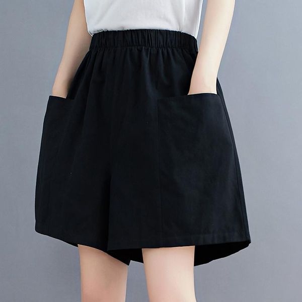 women's shorts 2021 summer women preppy style pocket short pants hight waist black casual sweet student wide-leg, White;black
women's shorts 2021 summer women preppy style pocket short pants hight waist black casual sweet student wide-leg, White;black