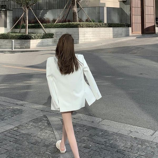women's suits & blazers superaen french bright diamond loose black suit coat autumn winter solid full office lady women, White;black
women's suits & blazers superaen french bright diamond loose black suit coat autumn winter solid full office lady women, White;black
