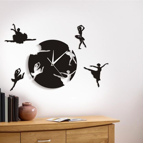 frameless wall clock diy decoration ballet dance for bedroom living room home decor black clocks
frameless wall clock diy decoration ballet dance for bedroom living room home decor black clocks