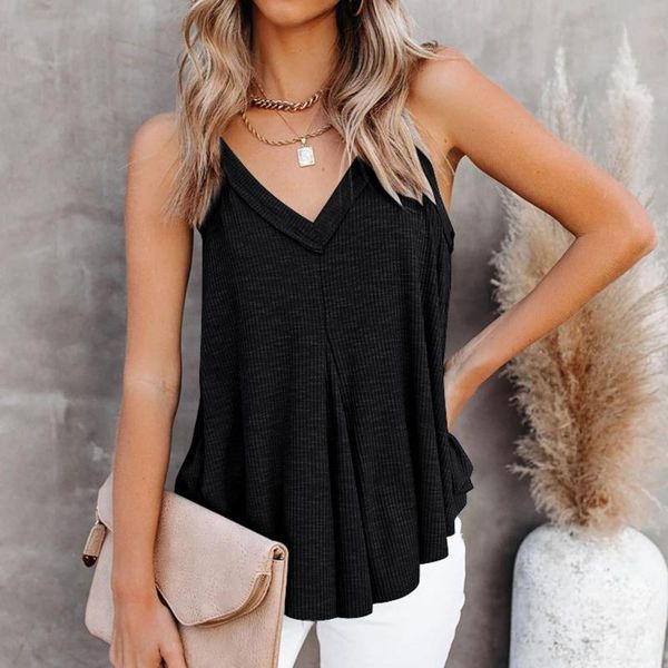 women splicing solid v-neck sling tank casual sleeveless blouse t-shirts halter summer clothes blusas women's tanks & camis, White
women splicing solid v-neck sling tank casual sleeveless blouse t-shirts halter summer clothes blusas women's tanks & camis, White