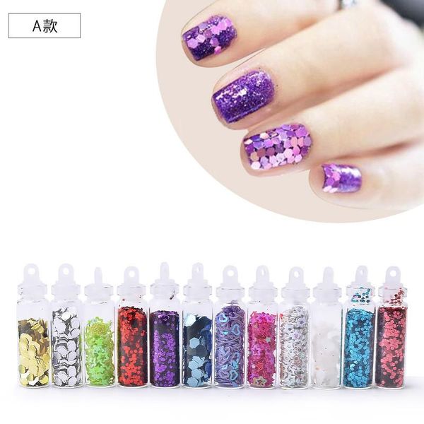 nail glitter 12 bottle art decoration sequins thin flakes decorations sets for nails flash foils charms laser, Silver;gold
nail glitter 12 bottle art decoration sequins thin flakes decorations sets for nails flash foils charms laser, Silver;gold