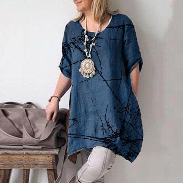 women's blouses & shirts vintage women loose blouse fashion printed short sleeve round neck summer casual streetwear ropa mujer, White
women's blouses & shirts vintage women loose blouse fashion printed short sleeve round neck summer casual streetwear ropa mujer, White