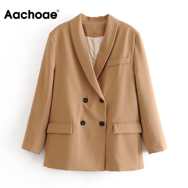 aachoae fashion pink and khaki blazer women double breasted casual office coat lady shawl collar elegant blazer feminino 210413, White;black
aachoae fashion pink and khaki blazer women double breasted casual office coat lady shawl collar elegant blazer feminino 210413, White;black