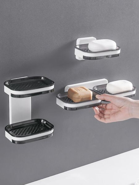 soap dishes wall mounted double layer dish punch-drawer draining holder kitchen sponge storage box bathroom organizer rack shelves
soap dishes wall mounted double layer dish punch-drawer draining holder kitchen sponge storage box bathroom organizer rack shelves