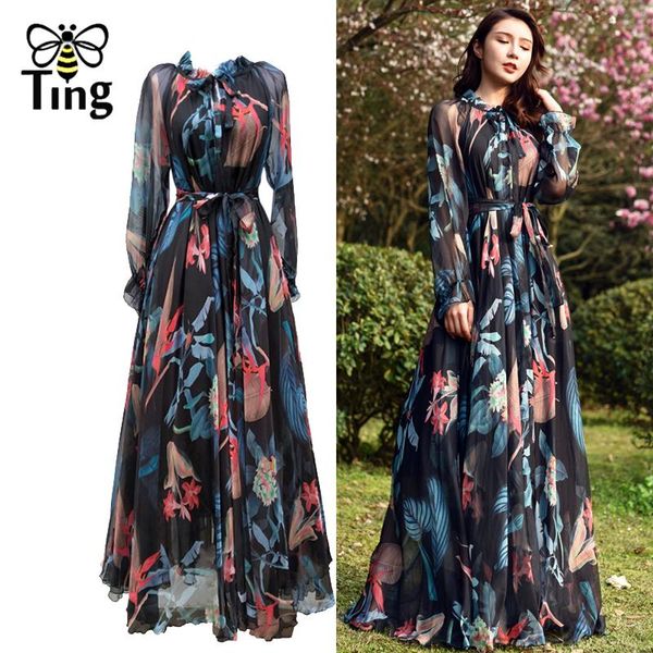 casual dresses tingfly chiffon long maxi dress women fashion vibrant tropical floral bohemian party with waistband, Black;gray
casual dresses tingfly chiffon long maxi dress women fashion vibrant tropical floral bohemian party with waistband, Black;gray