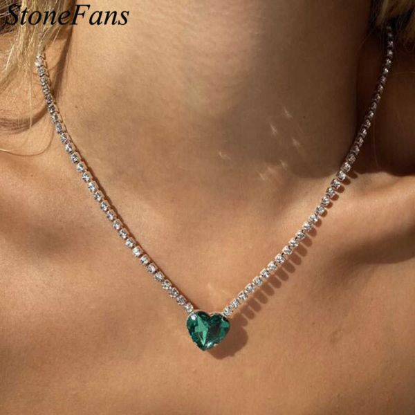 designer necklace luxury jewelry stonefans iced out bling green heart choker for women adjustable rhinestone tennis chain love girlfriend, Silver
designer necklace luxury jewelry stonefans iced out bling green heart choker for women adjustable rhinestone tennis chain love girlfriend, Silver
