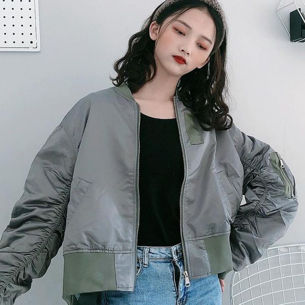 women's jackets 2021 autumn women fashion slim short jacket female round neck zipper outwear ladies solid color coat girls temperament, Black;brown
women's jackets 2021 autumn women fashion slim short jacket female round neck zipper outwear ladies solid color coat girls temperament, Black;brown