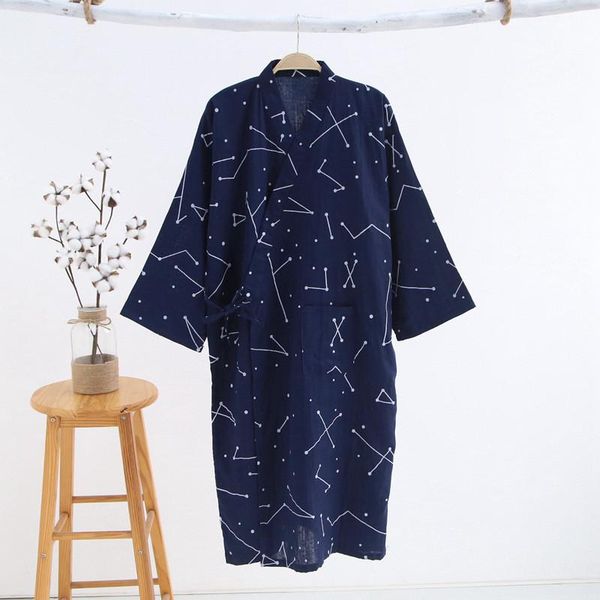 men's sleepwear spring summer 100% cotton bath robe japanese style kimono men women pajamas star printed nightgown casual home bathro, Black;brown
men's sleepwear spring summer 100% cotton bath robe japanese style kimono men women pajamas star printed nightgown casual home bathro, Black;brown