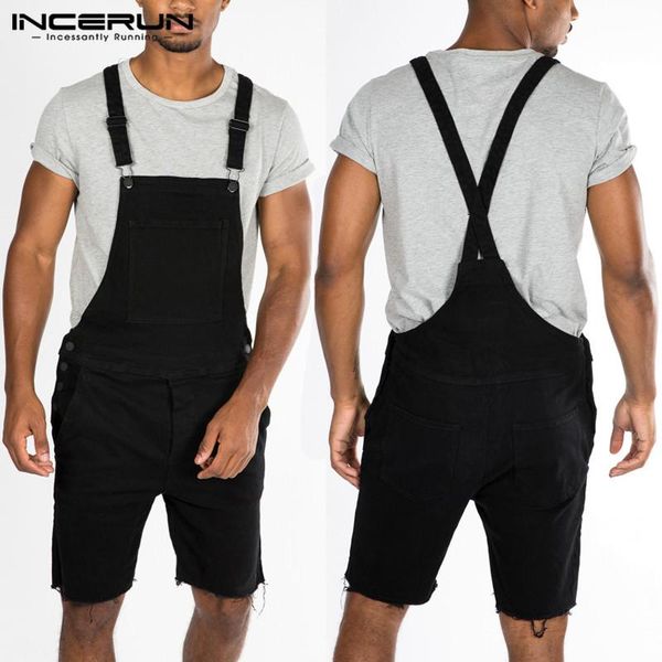 men's pants incerun streetwear men romper cotton straps pockets solid fitness fashion playsuit casual trousers jumpsuit 2021, Black
men's pants incerun streetwear men romper cotton straps pockets solid fitness fashion playsuit casual trousers jumpsuit 2021, Black