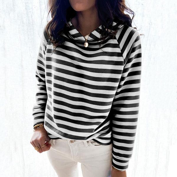 women's hoodies & sweatshirts sweatshirt long sleeve striped solid color casual loose hoodie 2021 spring autumn female, Black
women's hoodies & sweatshirts sweatshirt long sleeve striped solid color casual loose hoodie 2021 spring autumn female, Black