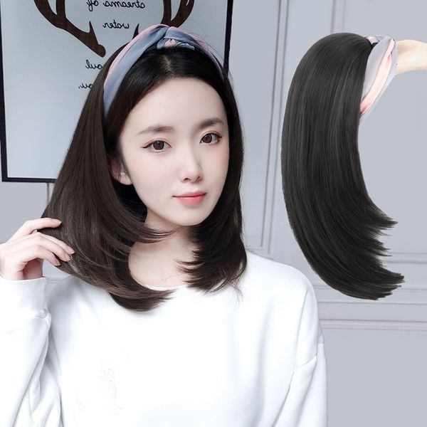 lazy wig women's long man clavicle short hair hoop half air bangs natural full head cover, Black
lazy wig women's long man clavicle short hair hoop half air bangs natural full head cover, Black