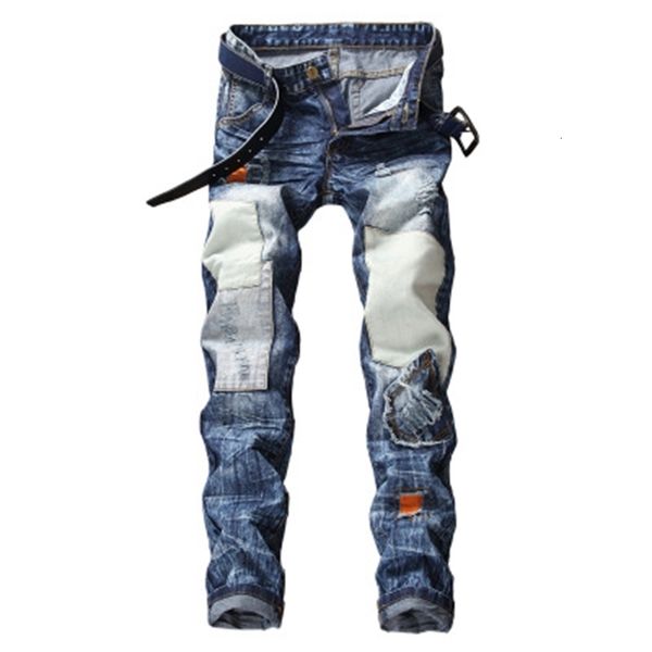 mens new arrival patchwork fashion jeans plus size jeans slim fit male biker club denim pants, Blue
mens new arrival patchwork fashion jeans plus size jeans slim fit male biker club denim pants, Blue