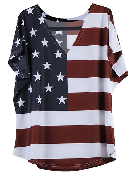 plus size t-shirt women fashion loose star stripe usa flag america independence day t shirt, White
plus size t-shirt women fashion loose star stripe usa flag america independence day t shirt, White