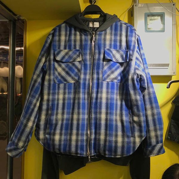 coat plaid jackets autumn winter keep warm fashion blue zipper men women 19ss men's, Black;brown
coat plaid jackets autumn winter keep warm fashion blue zipper men women 19ss men's, Black;brown