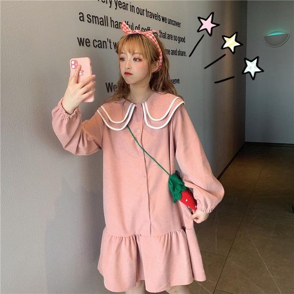 casual dresses fashion brand sweet style women's clothing ruffles petter pan collar patchwork button straight long sleeve mini-dress, Black;gray
casual dresses fashion brand sweet style women's clothing ruffles petter pan collar patchwork button straight long sleeve mini-dress, Black;gray