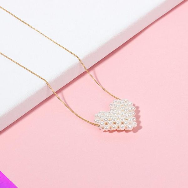 wholesale 10 pearl combination heart pendant necklace ladies sweet romantic style 2021 necklaces, Silver
wholesale 10 pearl combination heart pendant necklace ladies sweet romantic style 2021 necklaces, Silver