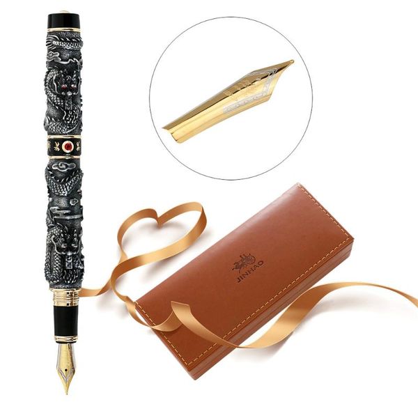 luxury dragon fountain pen leather gift box set metal ink business supplies stationery caneta tinteiro pens
luxury dragon fountain pen leather gift box set metal ink business supplies stationery caneta tinteiro pens