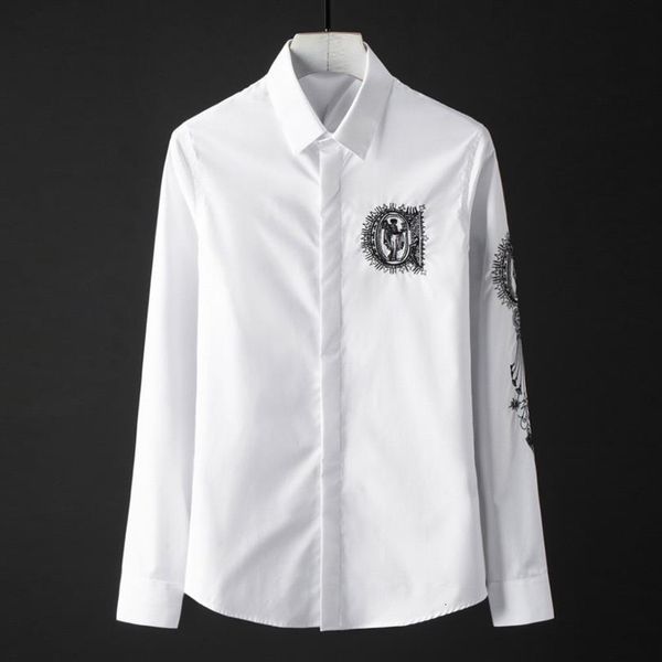 tee shirt shirt brand business male shirt casual slim embroidery camisas long sleeve solid cotton shirts men, White;black
tee shirt shirt brand business male shirt casual slim embroidery camisas long sleeve solid cotton shirts men, White;black
