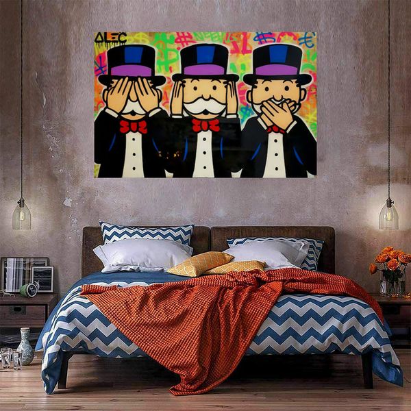 alec monopoly three monkeys huge oil painting on canvas home decor handpainted &hd print wall art pictures customization is acceptable 21052
alec monopoly three monkeys huge oil painting on canvas home decor handpainted &hd print wall art pictures customization is acceptable 21052