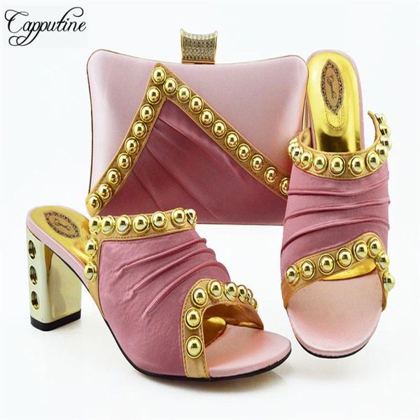 dress shoes capputine arrival italian woman and bag set african decorated with rhinestone pumps for wedding, Black
dress shoes capputine arrival italian woman and bag set african decorated with rhinestone pumps for wedding, Black