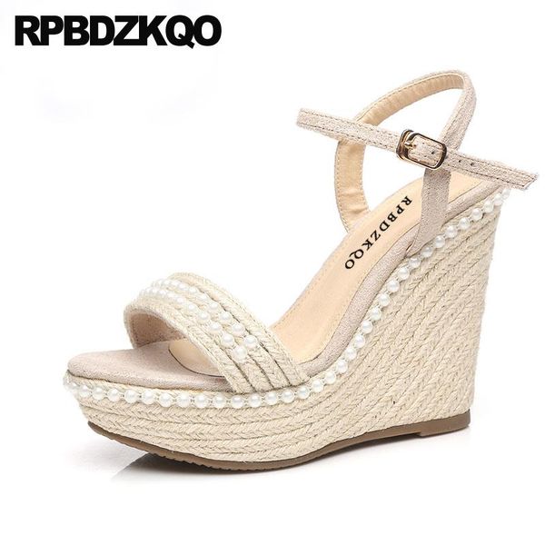 dress shoes beaded espadrilles rope pearl nude pumps embellished platform sandals leisure fashion bohemia style wedge high heels women, Black
dress shoes beaded espadrilles rope pearl nude pumps embellished platform sandals leisure fashion bohemia style wedge high heels women, Black