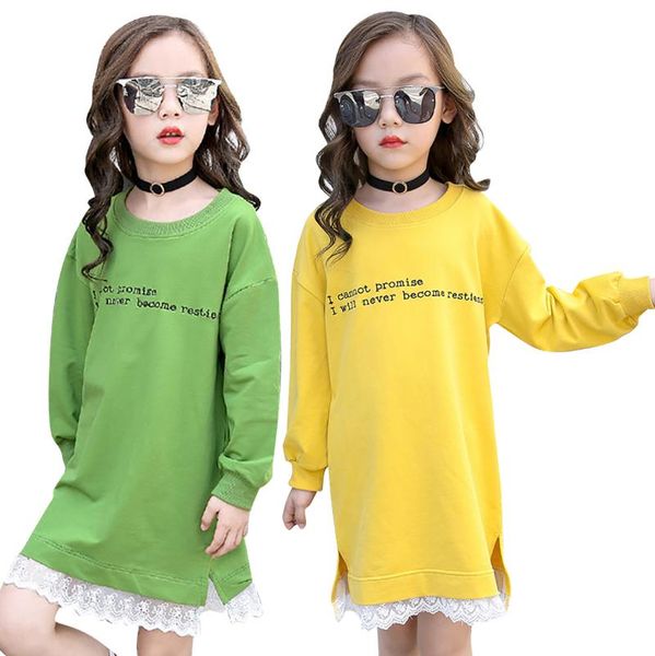 girl's dresses autumn winter sweatshirt girls kids long sleeves loose lace stitching letters printed dress clothing, Red;yellow
girl's dresses autumn winter sweatshirt girls kids long sleeves loose lace stitching letters printed dress clothing, Red;yellow