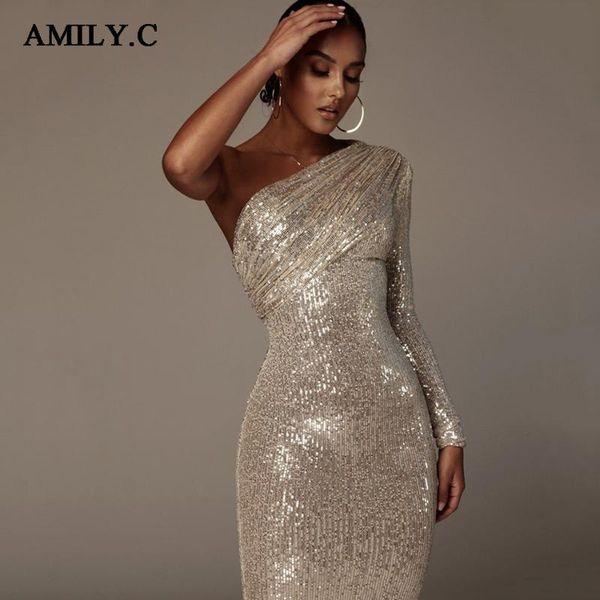 amily.c one-shoulder long-sleeved dress bodycon sequined celebrity party vestidos 2021 summer women's clothing casual dresses, Black;gray
amily.c one-shoulder long-sleeved dress bodycon sequined celebrity party vestidos 2021 summer women's clothing casual dresses, Black;gray