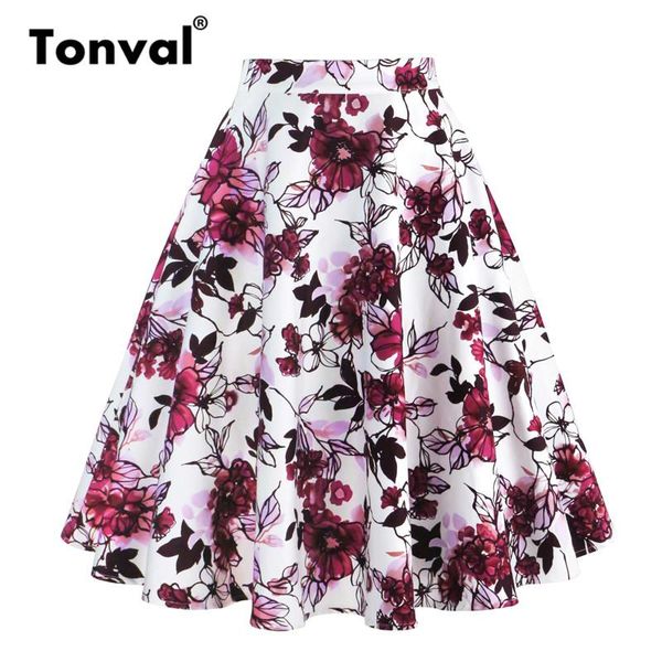 skirts tonval retro style floral swing white with red flowers elegant women a line vintage skirt, Black
skirts tonval retro style floral swing white with red flowers elegant women a line vintage skirt, Black