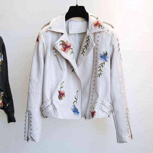 yizzhoy spring autumn floral print embroidery faux leather jacket women high street motorcycle black punk outerwear biker jacket 211118
yizzhoy spring autumn floral print embroidery faux leather jacket women high street motorcycle black punk outerwear biker jacket 211118