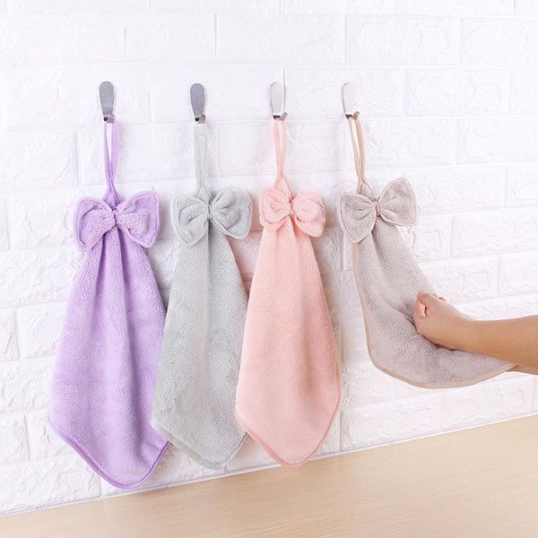 towel creative style microfiber coral velvet bow hand towels suction hanging in the kitchen
towel creative style microfiber coral velvet bow hand towels suction hanging in the kitchen