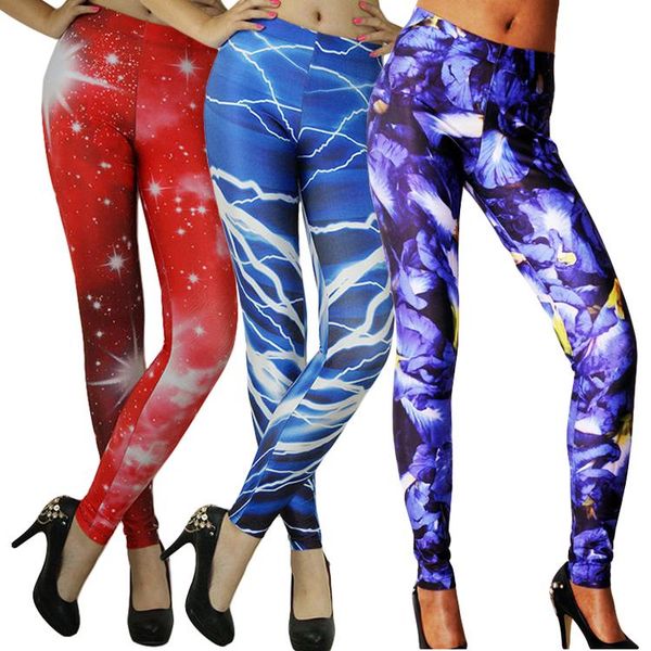 women's leggings fashion 3d print high waist women fitness slim female ninth pants lady, Black
women's leggings fashion 3d print high waist women fitness slim female ninth pants lady, Black
