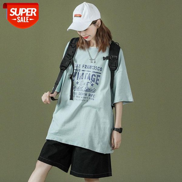 personality letter five-point short-sleeved shirt women's plus size loose half-sleeved t-shirt #6s07, White
personality letter five-point short-sleeved shirt women's plus size loose half-sleeved t-shirt #6s07, White