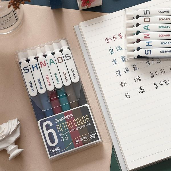gel pens 6 colors pen tip 0.5mm refills colored set for children painting graffiti creative school stationery art supplies
gel pens 6 colors pen tip 0.5mm refills colored set for children painting graffiti creative school stationery art supplies